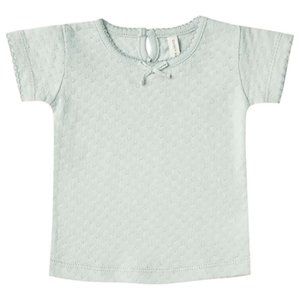 Quincy Mae Pointelle Tee - Sea Glass - 18-24 month